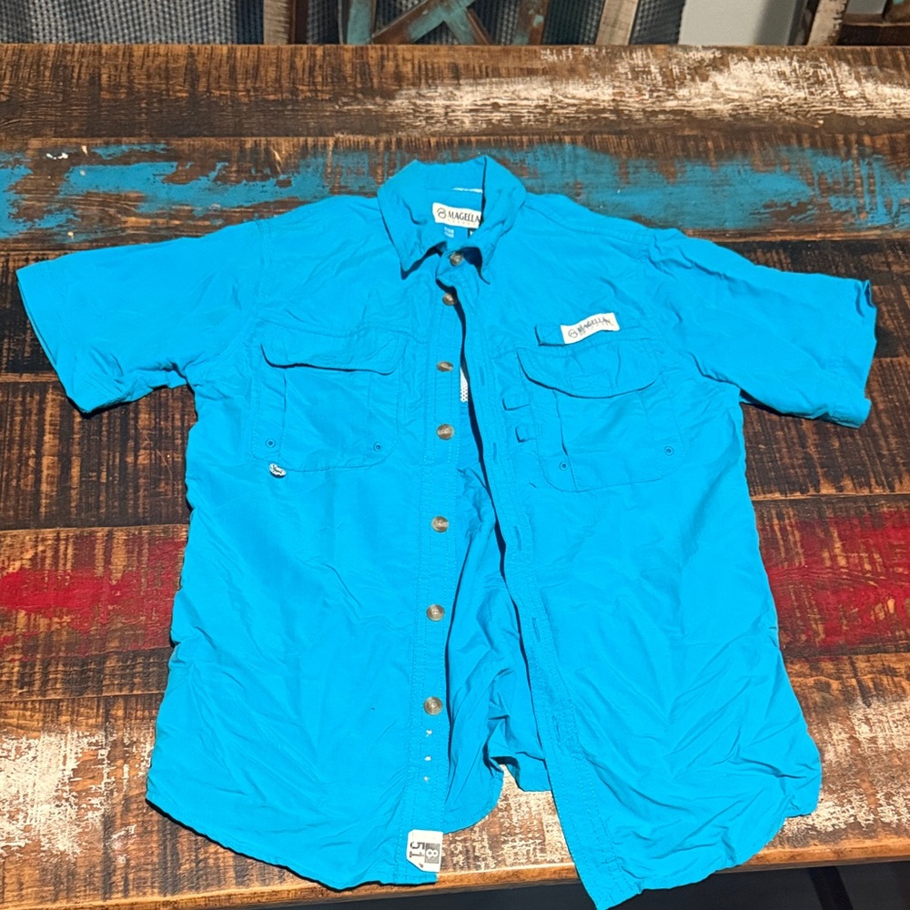 Columbia Kids Blue Short Sleeve Shirt